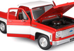 Maisto Chevrolet C10 Cheyenne Super 1:18 1974 červeno-bílá