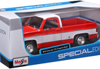 Maisto Chevrolet C10 Cheyenne Super 1:18 1974 červeno-bílá