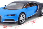 Maisto Bugatti Chiron 1:24 modrá