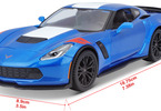 Maisto Corvette Grand Sport 2017 1:24 modrá metalíza