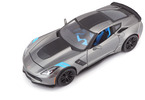 Maisto Corvette Grand Sport 2017 1:24 šedá metalíza