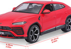 Maisto Lamborghini Urus 1:24 červená
