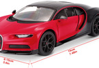 Maisto Bugatti Chiron Sport 1:24 červeno-černá