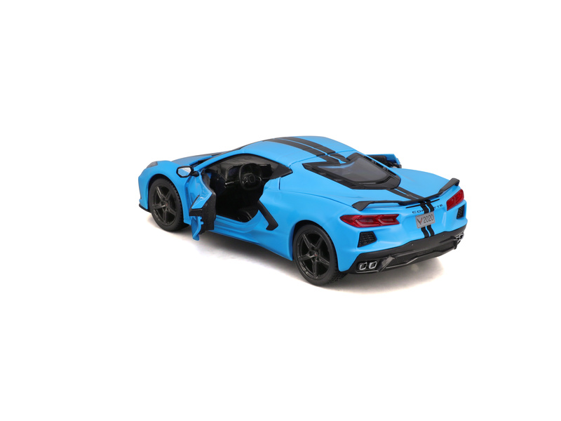 Maisto 1/24 Chevrolet Corvette Blu Metallizzato, Modello In Scala Per Collezionisti E Bambini Dai 3 Anni - 2