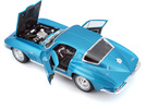 Maisto Chevrolet Corvette 1965 1:18 světle modrá metalíza
