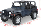 Maisto Jeep Wrangler Rubicon 1:18 modrá metalíza