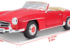 Maisto Mercedes-Benz 190SL 1955 1:18 červená