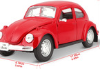 Maisto Volkswagen Beetle 1:24 červená