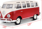 Maisto Volkswagen Van Samba 1:25 bílo/červená