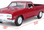 Maisto Chevrolet El Camino 1965 červená metalíza