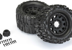 Pro-Line Wheels 3.8", Trencher HP Belted Tires, Raid H17 Black Wheels (2)