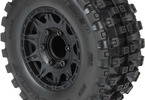 Pro-Line Wheels 2.8", Badlands MX28 BELTED Tires, Raid H12 Black Wheels (2)