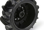 Pro-Line Wheels 2.2/3.0", Dumont SC Tires, Raid H12 Black Wheels (2)