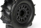Pro-Line Wheels 2.2/3.0", Dumont SC Tires, Raid H12 Black Wheels (2)