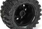 Pro-Line kolo 2.8", pneu Hyrax, disk Raid H12 černý (2)