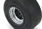 Reaction HP No-Prep Drag Racing BELTED Tires (2) for Losi Mini No-Prep Drag Car Rear