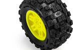 Pro-Line kolo 1:16 s pneu Badlands MX, disk Split Six žlutý, 12mm (2): Arrma Mini Kraton