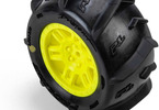 Pro-Line kolo 1:16 s pneu Dumont Paddle, disk Split Six žlutý, 12mm (2): Arrma Mini Kraton