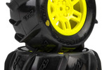 Pro-Line kolo 1:16 s pneu Dumont Paddle, disk Split Six žlutý, 12mm (2): Arrma Mini Kraton