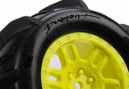 Pro-Line kolo 1:16 s pneu Dumont Paddle, disk Split Six žlutý, 12mm (2): Arrma Mini Kraton