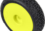 Pro-Line 1/24 Electron 2.0 Buggy Tires Mounted 7mm Yellow (4): Micro-B