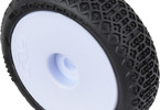 Pro-Line 1/24 Electron 2.0 Buggy Tires Mounted 7mm White (4): Micro-B