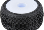 Pro-Line 1/24 Electron 2.0 Buggy Tires Mounted 7mm White (4): Micro-B