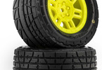 Pro-Line kolo 1:16 s pneu Menace Street, disk Split Six žlutý, 12mm (2): Arrma Mini Kraton