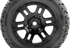 Pro-Line kolo 1:16 s pneu Jaeger, disk Split Six černý 12mm (2): Arrma Mini Kraton