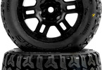 Pro-Line kolo 1:16 s pneu Jaeger, disk Split Six černý 12mm (2): Arrma Mini Kraton