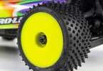 Pro-Line 1/24 Wedge Front and Prism Rear Carpet Tires Mounted 7mm, Yellow (4): Losi Micro-B