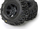 Pro-Line kolo s pneu 1:16 Trencher, disk Desperado 2.0 černý, Hex 12mm (2): Traxxas Mini Maxx