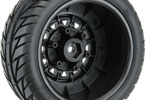 Pro-Line Wheels 2.2/3.0", Street Fighter SC Tires, Raid H12 Black Wheels (2)