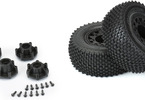 Pro-Line Wheels 2.2/3.0", Gladiator M2 SC Tires, Raid H12 Black Wheels (2)