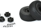 Pro-Line Wheels 2.2/3.0", Gladiator M3 SC Tires, Raid H12 Black Wheels (2)