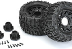 Pro-Line Wheels 2.8", Trencher Tires, Raid H12 Black Wheels (2)