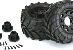 Pro-Line Wheels 2.8", Masher Tires, Raid Black Wheels (2)
