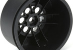 Showtime+ Black/Silver Wheels (2) for Losi Mini No-Prep Drag Car Rear
