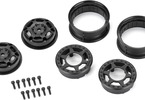 Pro-Line 1/10 Holcomb F/R 1.55" 12mm Crawler Bead-Loc Wheels (2) Black