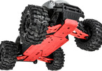 Pro-Line kluzná deska přední a zadní Bash Armor červená: Arrma 3S