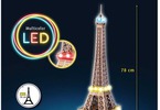 Revell 3D Puzzle - Eiffelova věž s LED osvětlením (78cm)