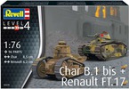 Revell Char B.1 bis, Renault FT.17 (1:76)