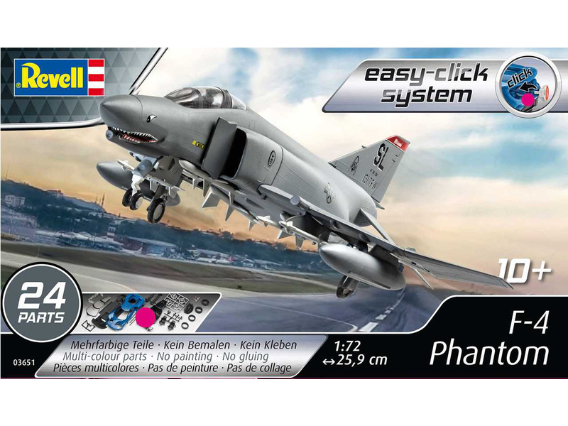 Easy-Click Grey Model Kit Revell 03651 F-4 Phantom 