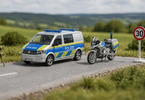 SIKU Super - Volkswagen T6 policejní dodávka s motorkou 1:50