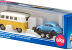 SIKU Super - Volkswagen T1 s tahačem a Beetlem 1:50