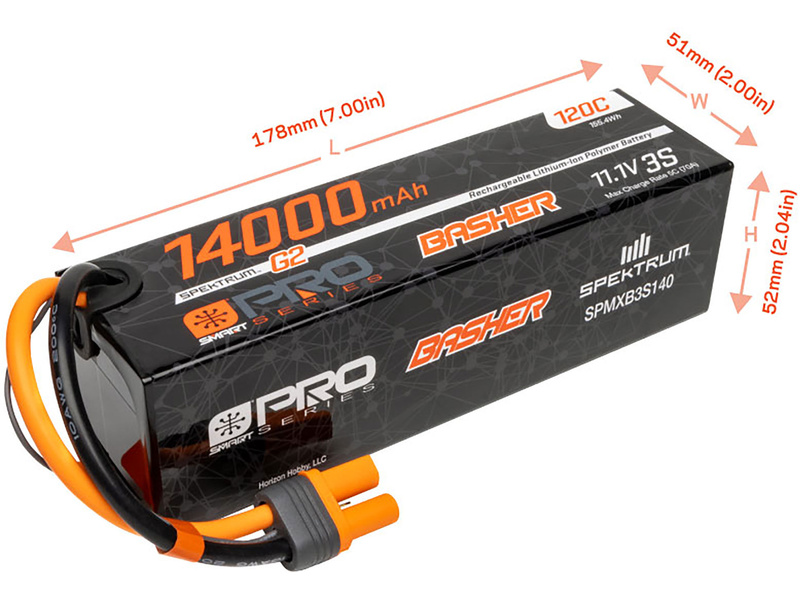 Spektrum Accessories 22.2V 6000mAh 6S 120C Smart G2 Pro Air LiPo Battery: IC5