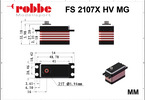 Robbe servo FS 2107X HV 21kg.cm 0.070s/60° MG Brushless 25T