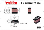 Robbe servo FS 6315X HV 63kg.cm 0.14s/60° MG 25T