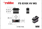 Robbe servo FS 8310X HV 83kg.cm 0.10s/60° MG Brushless 25T-Maxi