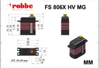 Robbe servo FS 806X HV 7.7kg.cm 0.58s/60° MG 25T-Mini